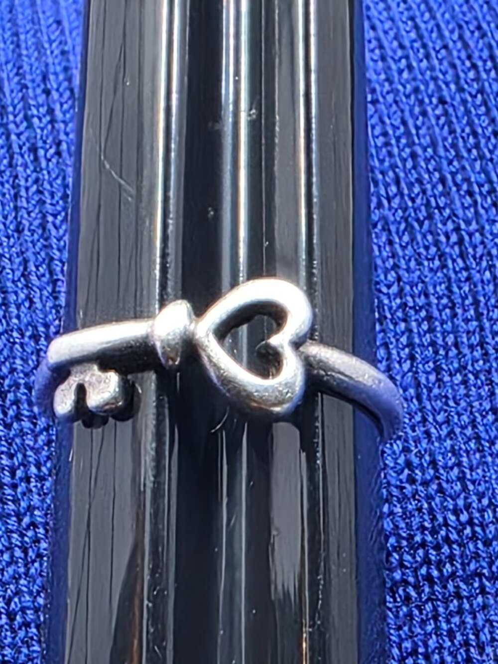 James Avery Key to My Heart Sterling Silver Ring Size 9 Retired